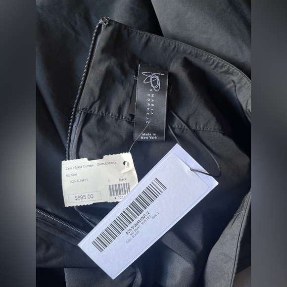 Zero + Maria Cornejo Black Geometric Skirt NWT ~ Size 2 - Picture 11 of 12